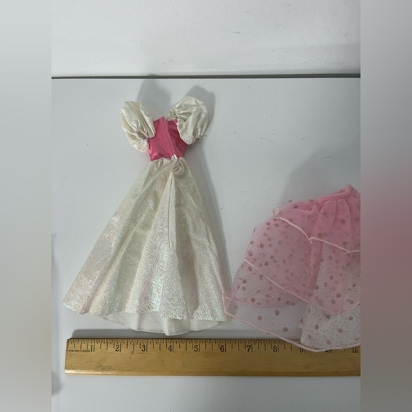 Vintage Barbie Clothing Lot of 3 My First Barbie Princess 1989 Dress Maxi Skirt - Picture 7 of 10